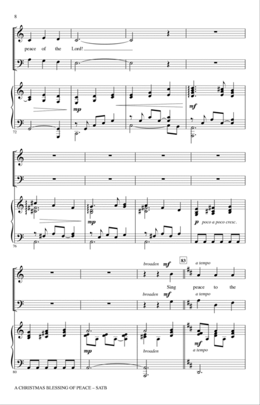 A Christmas Blessing Of Peace 4-Part scores gallery preview page 7