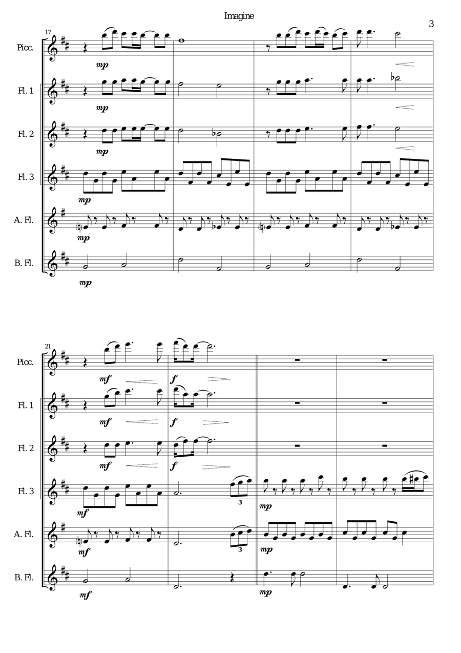 Imagine Woodwind Ensemble scores gallery preview page 3