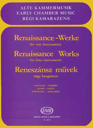 Book cover for Renaissance Works for Four Instruments