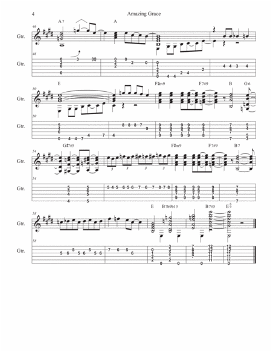 Seven Sacred Songs for Fingerstyle Jazz Guitar Electric Guitar scores gallery preview page 5