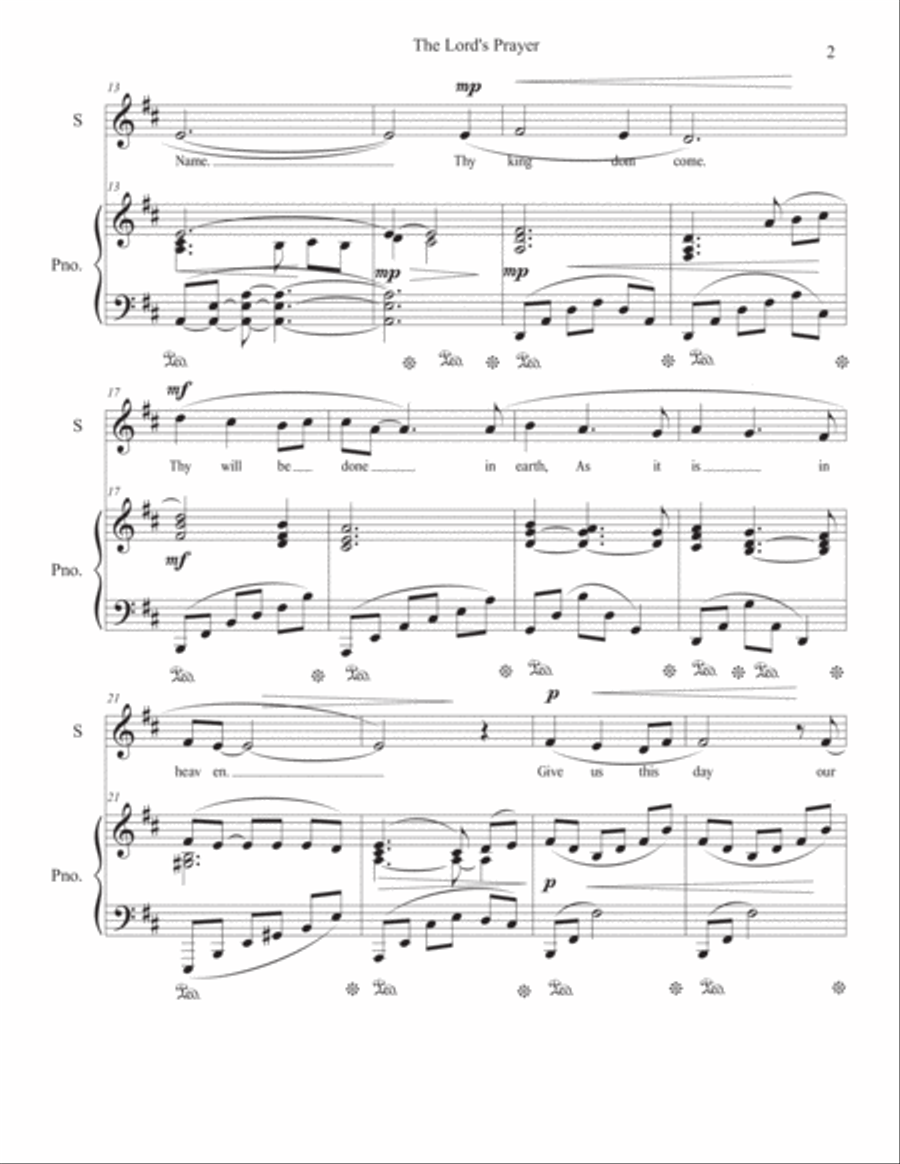 The Lord's Prayer~Song Without Words for Violin and Piano Violin Solo scores gallery preview page 3
