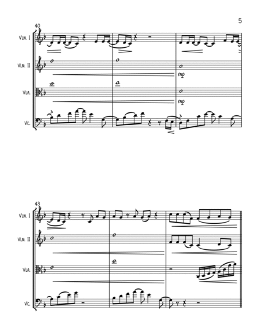 Positions String Quartet scores gallery preview page 5