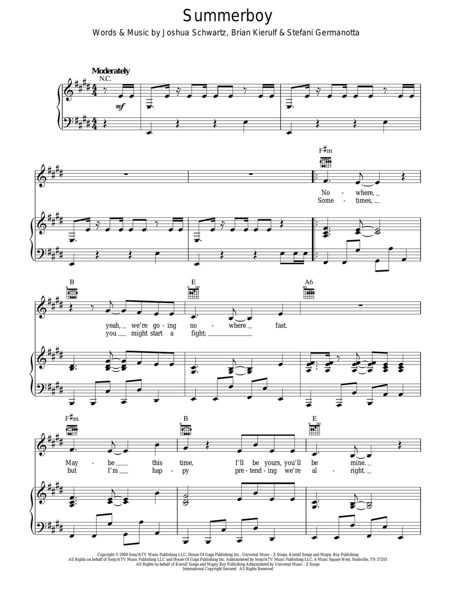 Summerboy Acoustic Guitar scores gallery preview page 1
