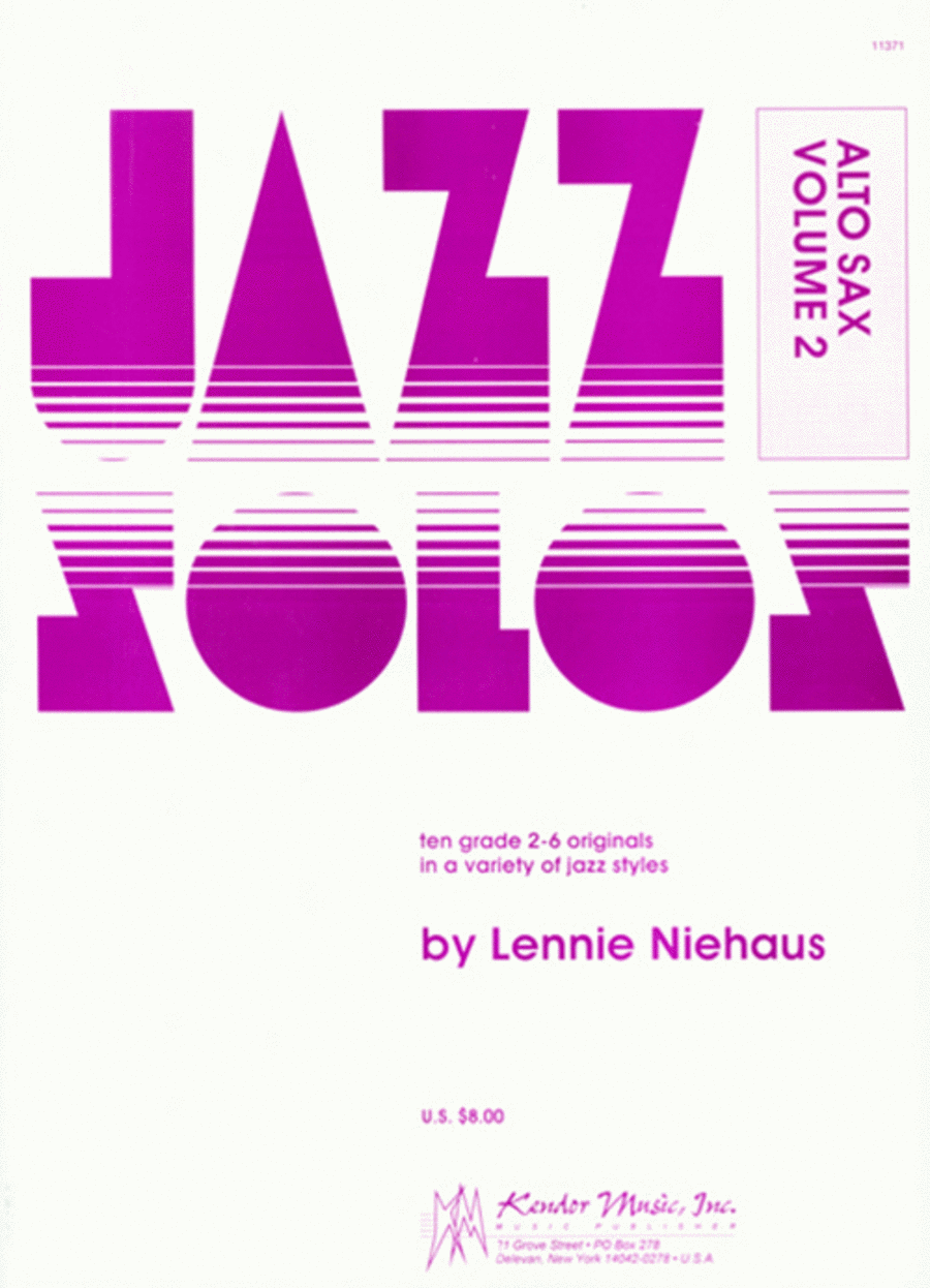 Jazz Solos For Alto Sax, Volume 2 Alto Saxophone scores gallery preview page 1