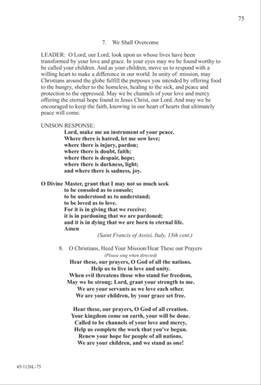 Prayers for the Nations 4-Part scores gallery preview page 76