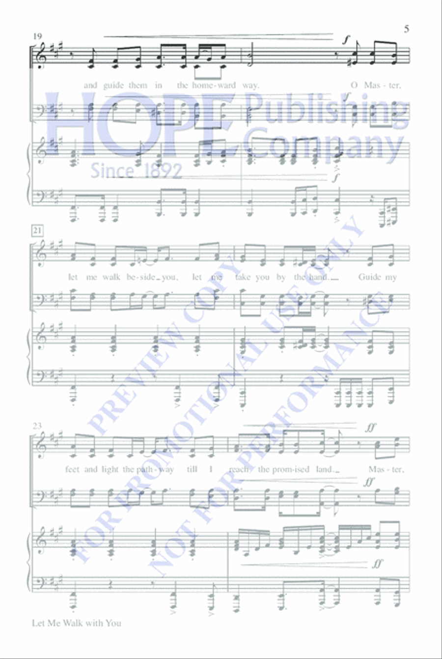 Let Me Walk with You 4-Part scores gallery preview page 5