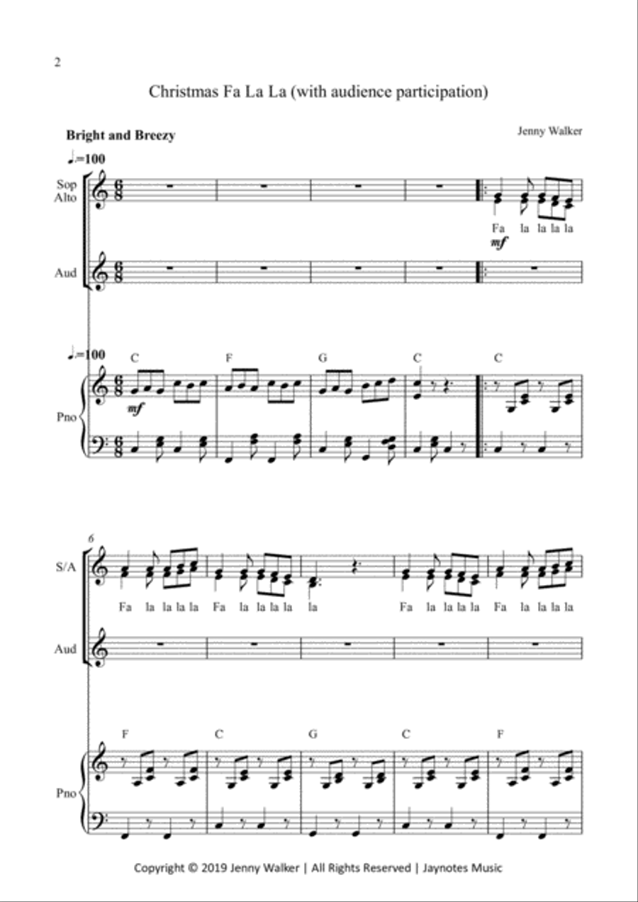 Christmas Fa La La - Female voices (SA) SA scores gallery preview page 2
