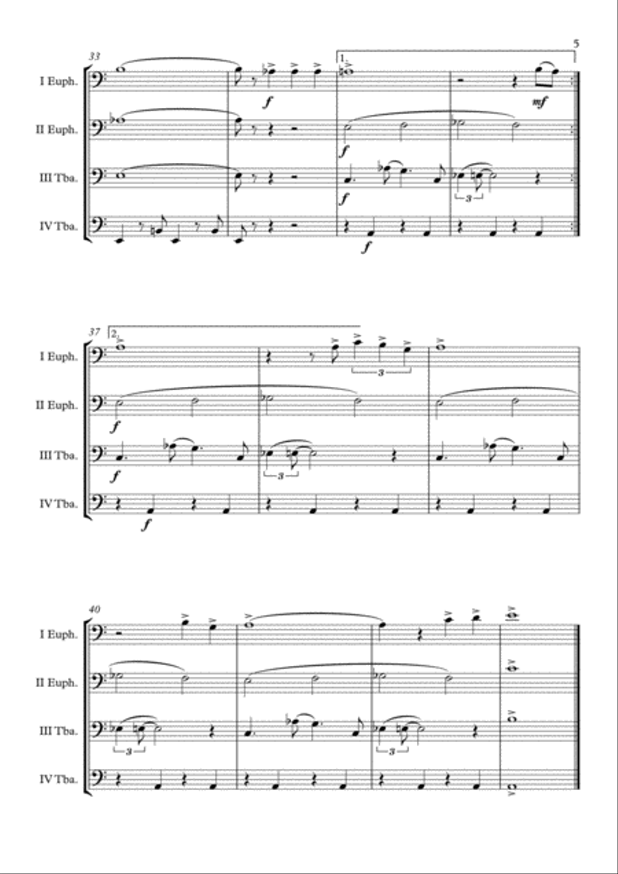 Goldfinger Goldfinger Brass Quartet scores gallery preview page 6
