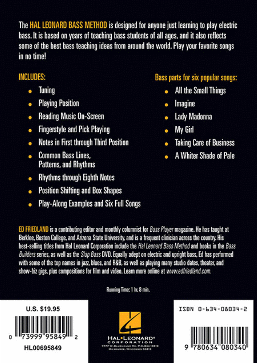 Hal Leonard Bass Method DVD Bass Guitar scores gallery preview page 2