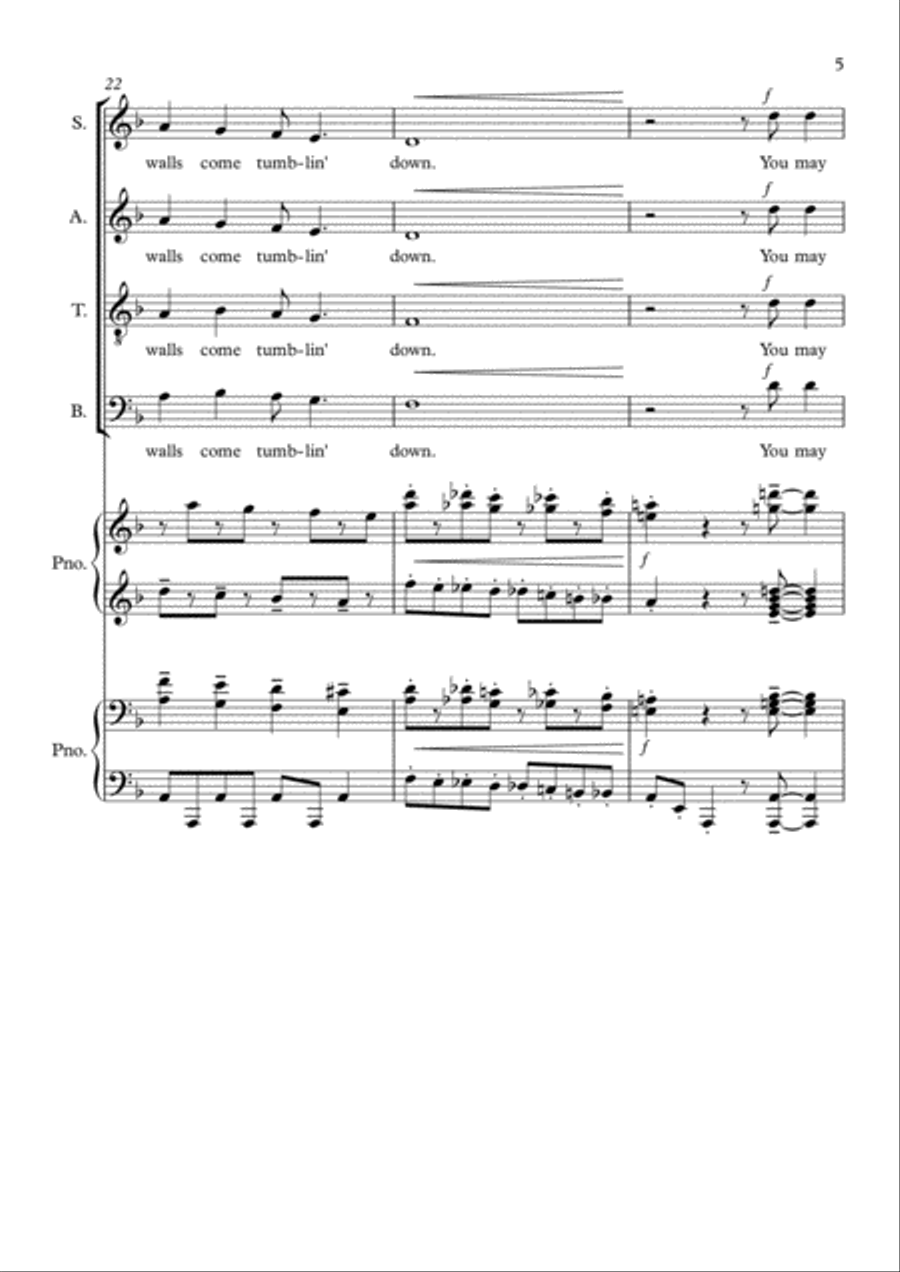 Joshua Fit de Battle of Jericho 4-Part scores gallery preview page 5