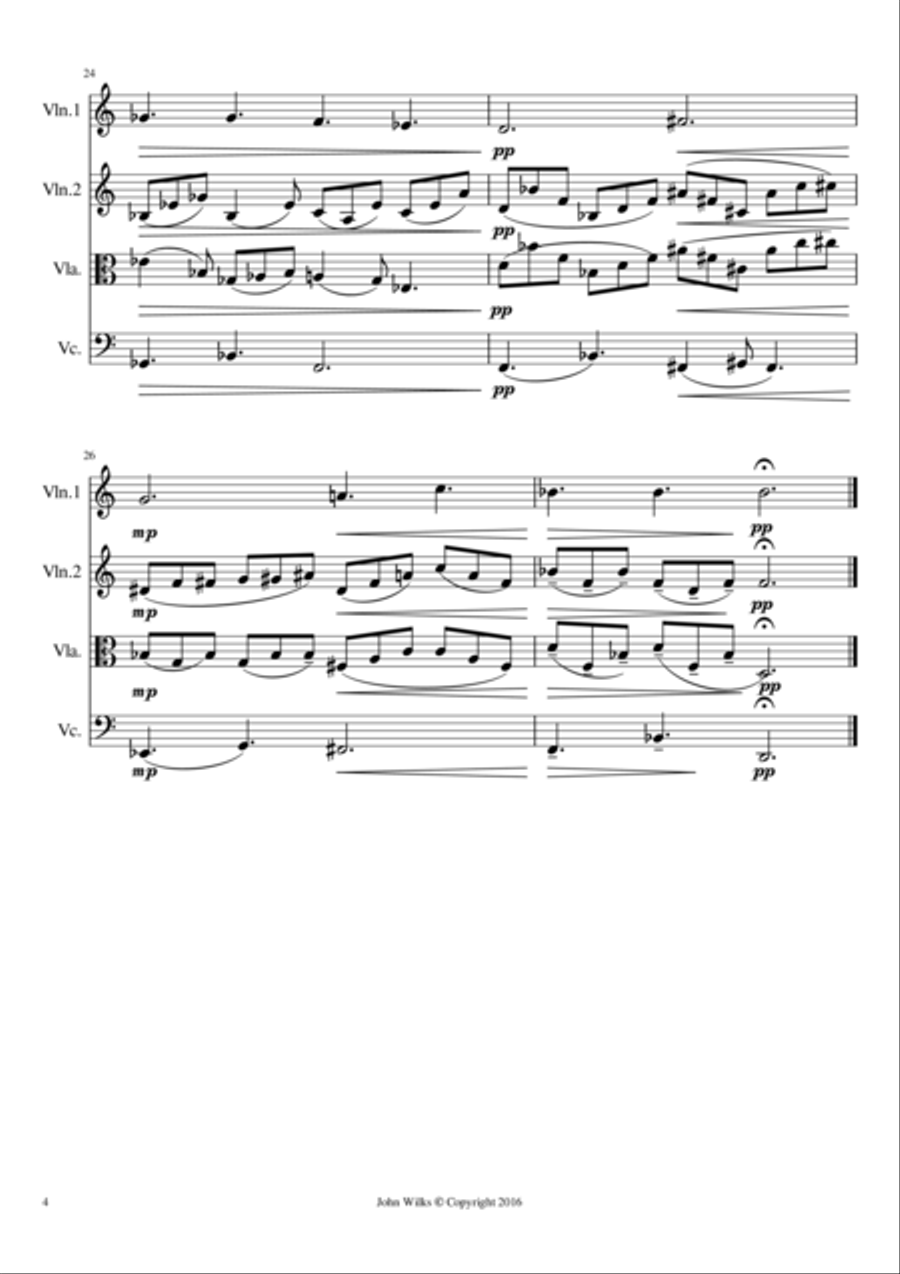 Air - String Quartet (Mov #2 of String Suite) String Quartet scores gallery preview page 4