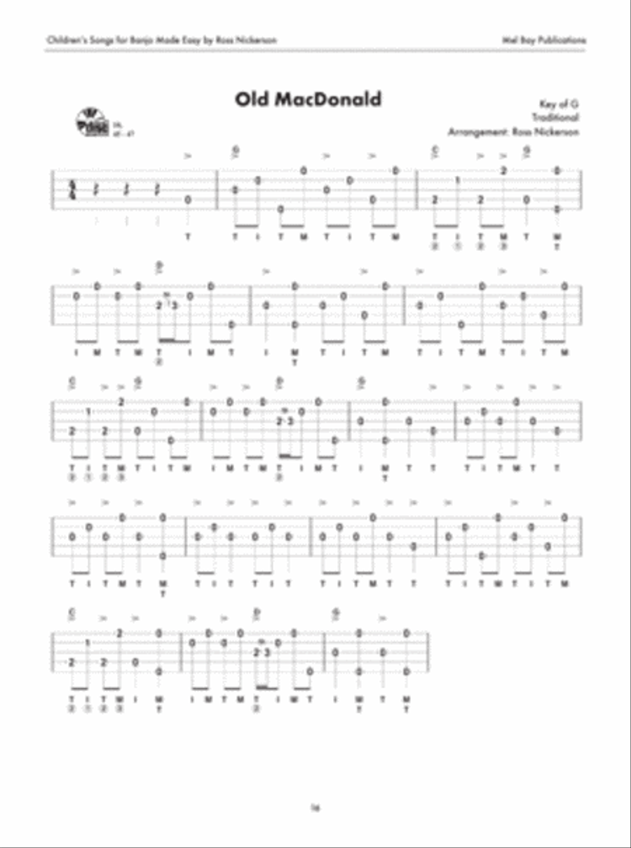 Children's Songs for Banjo Made Easy 5-String Banjo scores gallery preview page 3