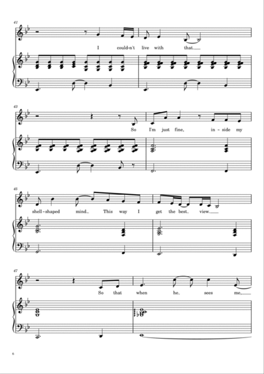 When He Sees Me Voice scores gallery preview page 6