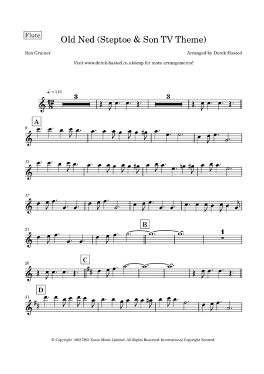 Old Ned (theme From Steptoe And Son) Flute scores gallery preview page 4