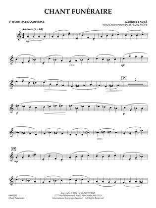 Chant Funeraire (arr. Myron Moss) - Eb Baritone Saxophone