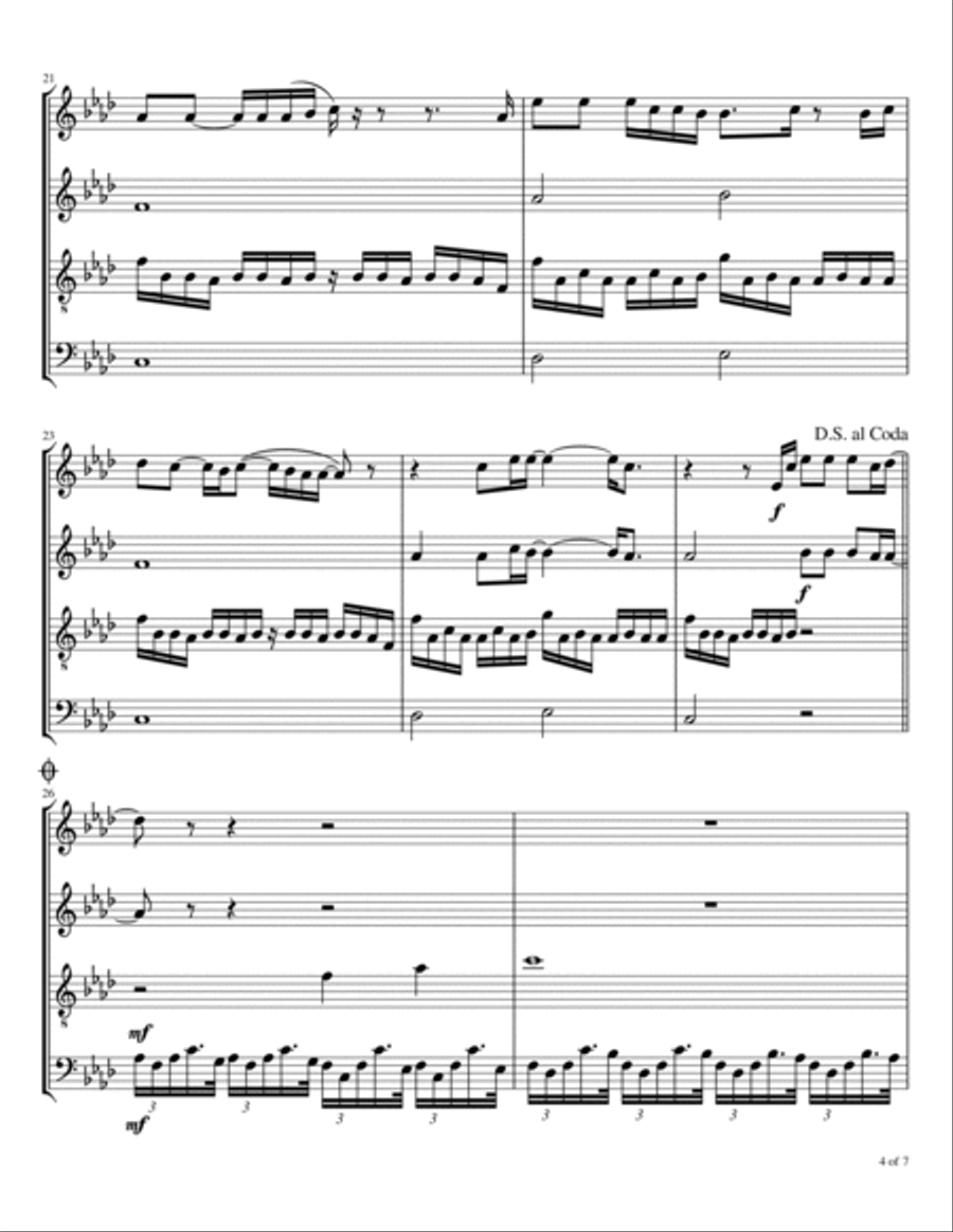 Sparrows Woodwind Quartet scores gallery preview page 5