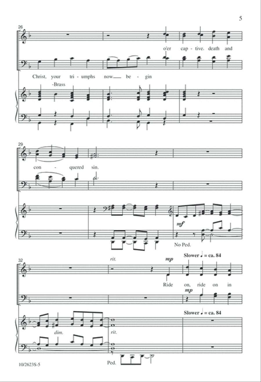 Ride on, Ride on in Majesty 4-Part scores gallery preview page 5