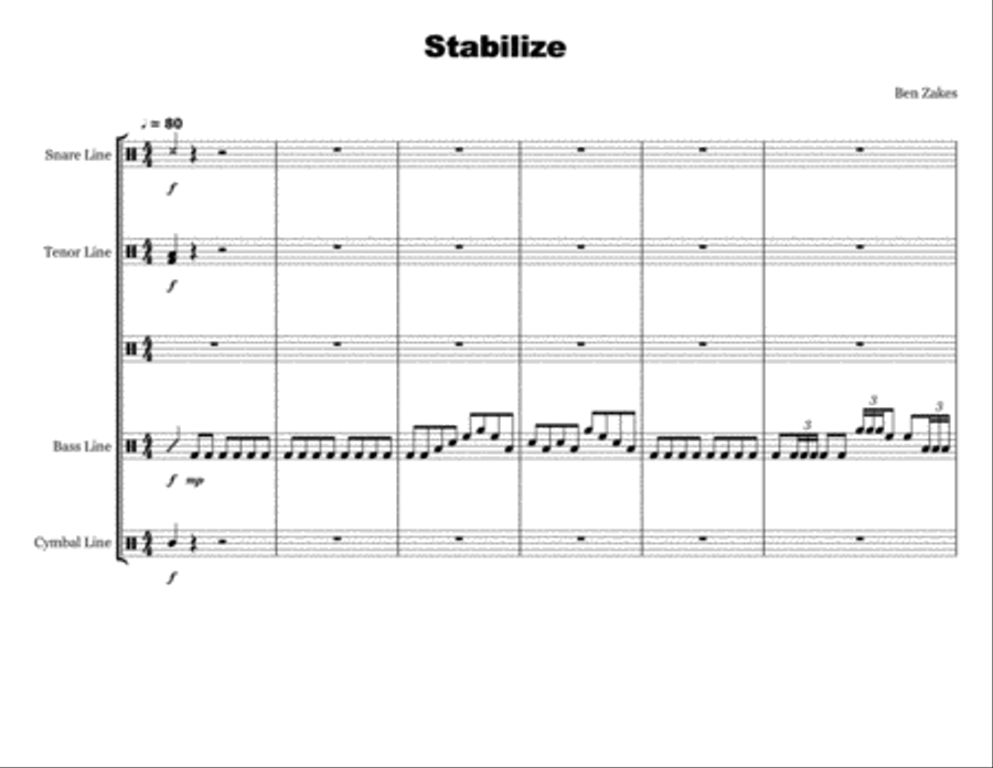 Stabilize Drum Set scores gallery preview page 1