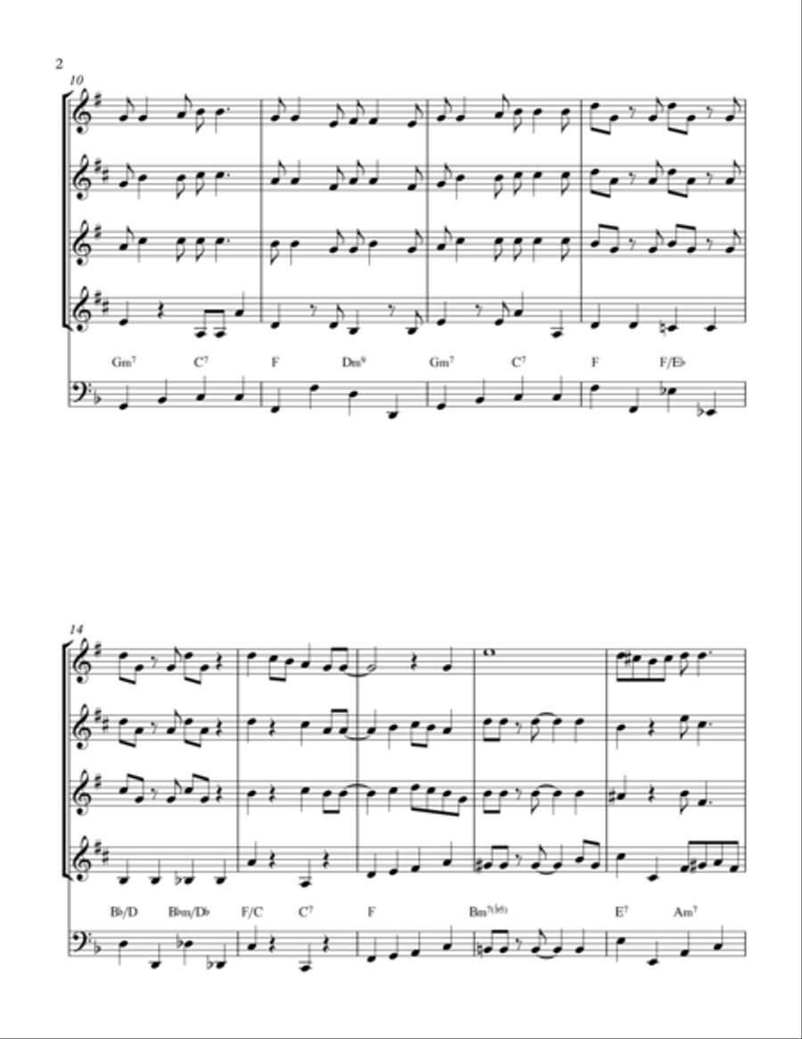 Let's Call the Whole Thing Off (SATB Sax Quartet) Saxophone Quartet scores gallery preview page 2
