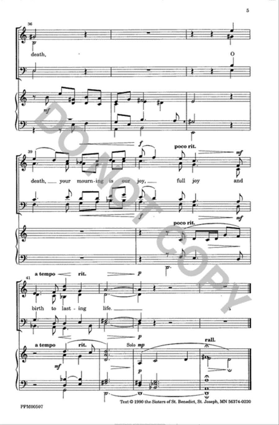 O Wheat Whose Crushing was for Bread 4-Part scores gallery preview page 6
