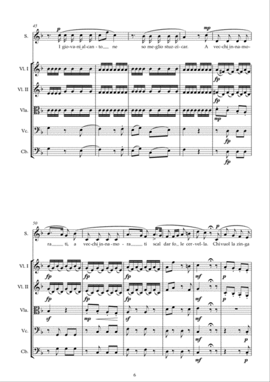 Chi vuol la zingarella Chamber Orchestra scores gallery preview page 6