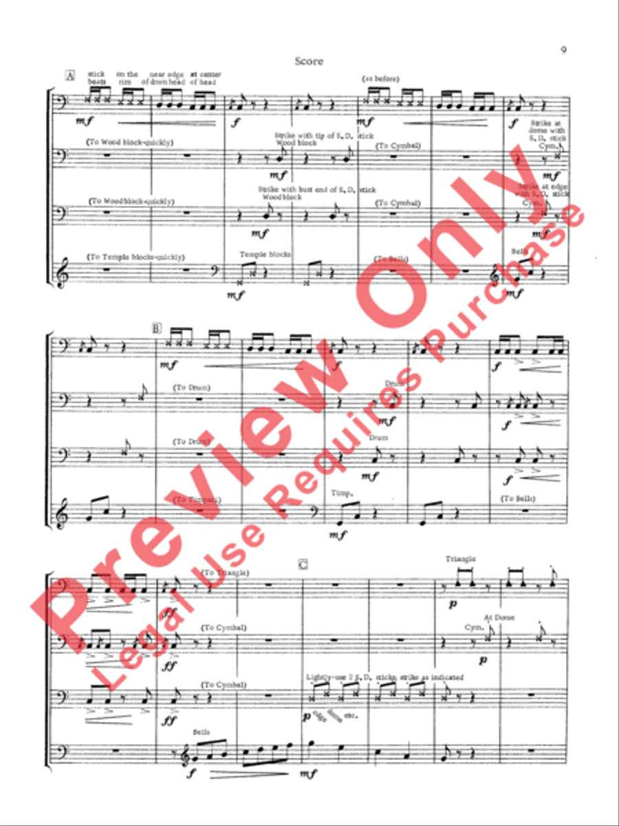 Suite for Percussion Suite for Percussion Percussion Ensemble scores gallery preview page 10