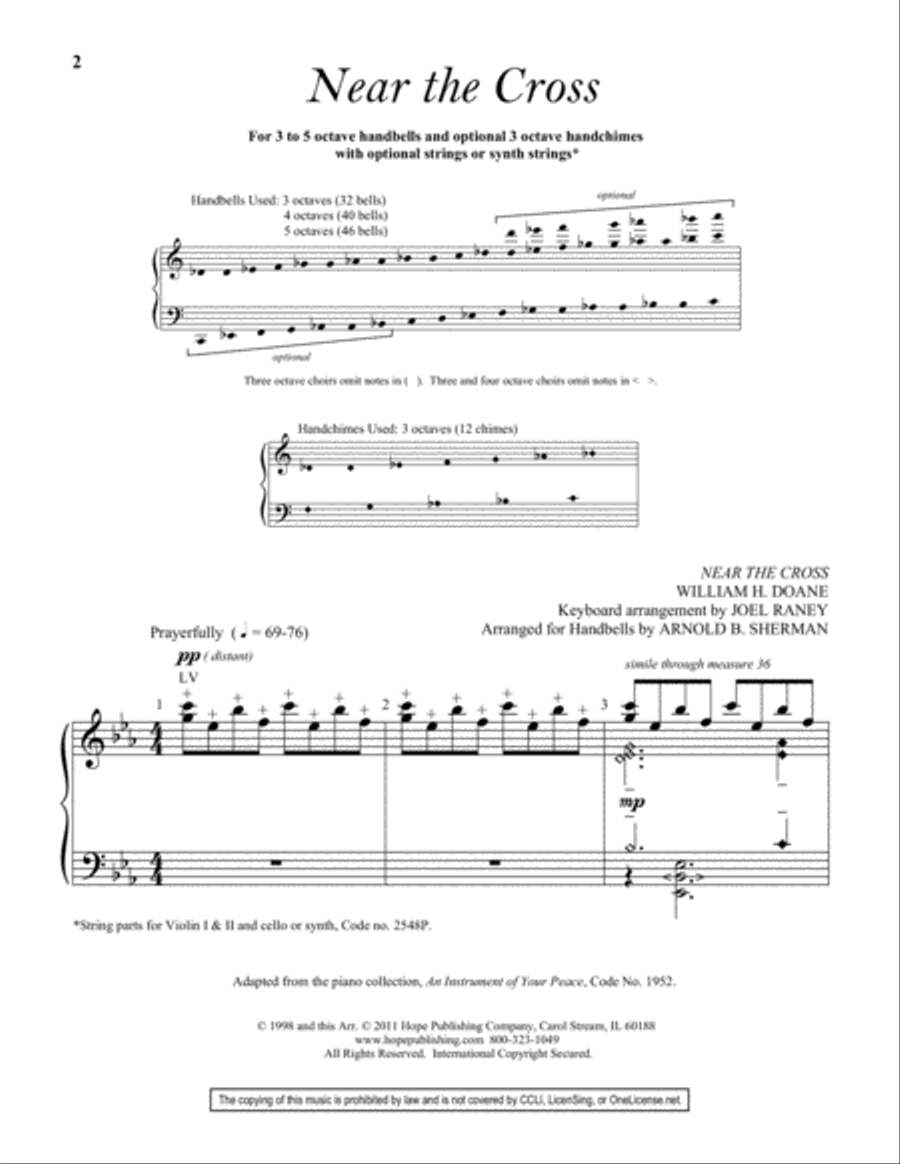 Near the Cross Near the Cross 5-Octaves scores gallery preview page 2