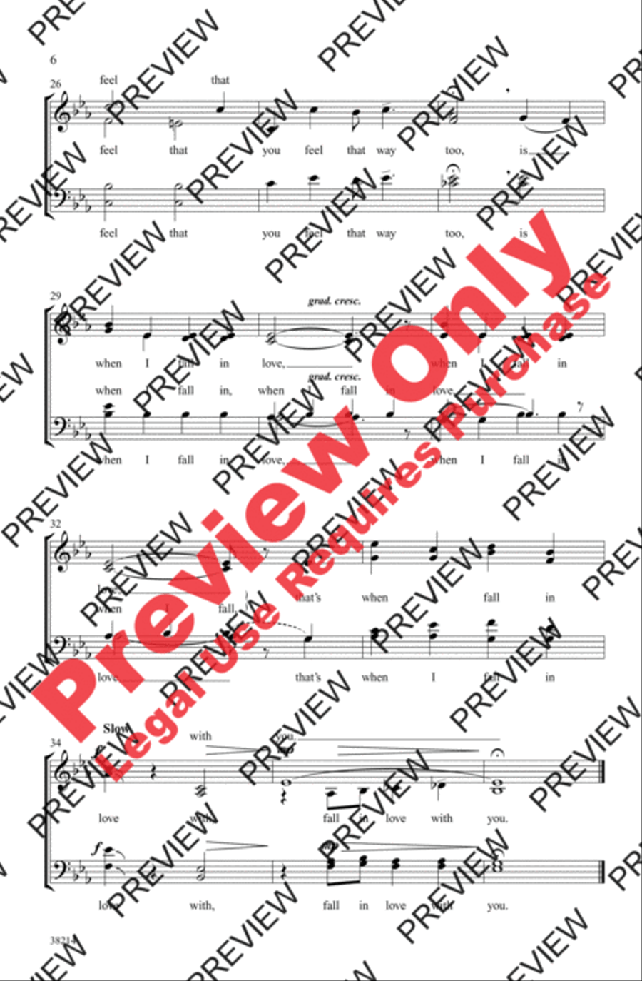 When I Fall in Love 4-Part scores gallery preview page 6