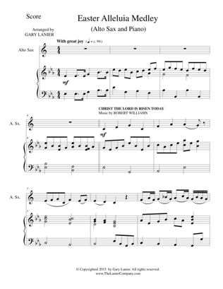 EASTER ALLELUIA MEDLEY (Duet – Alto Sax/Piano) Score and Sax Part