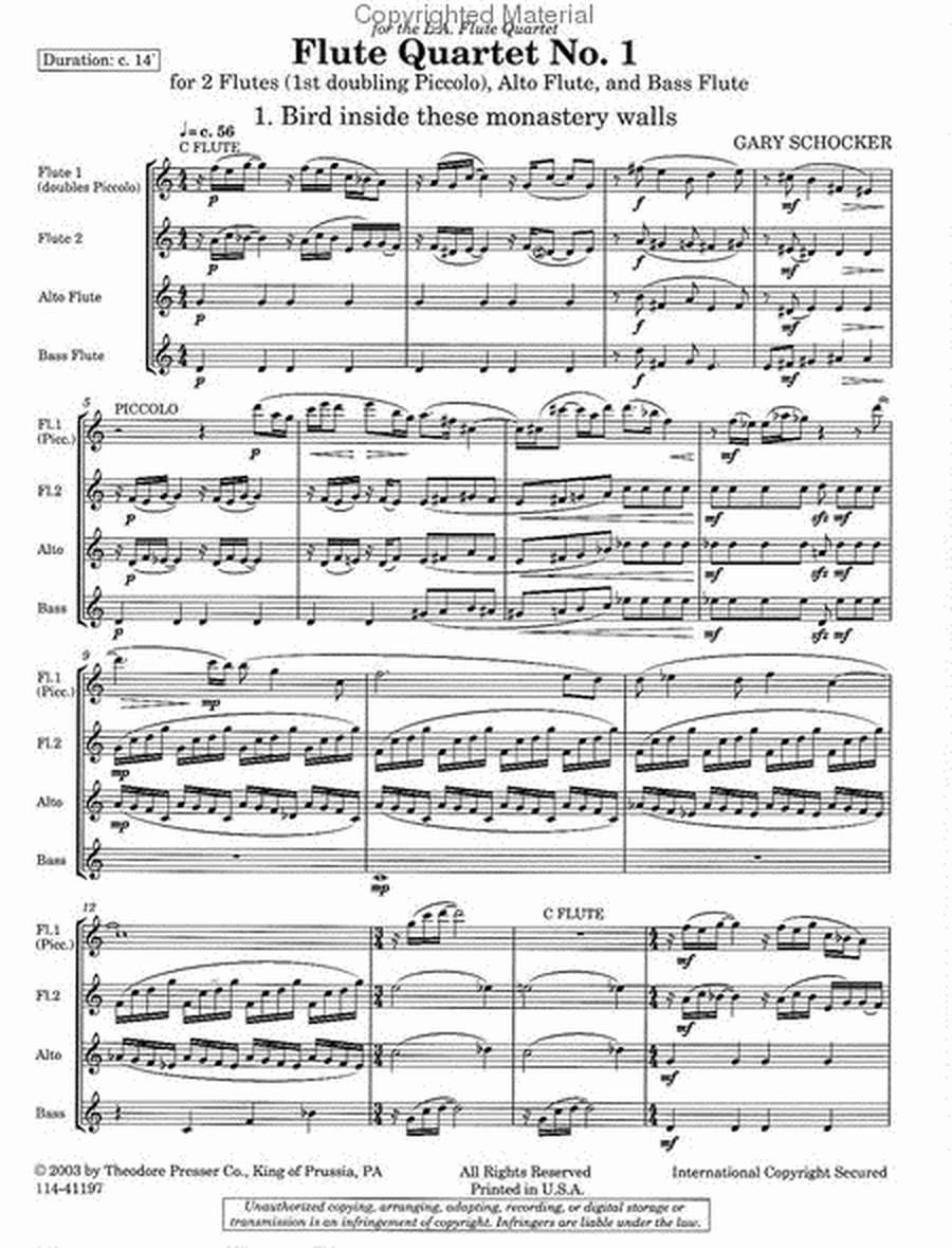 Flute Quartet No. 1