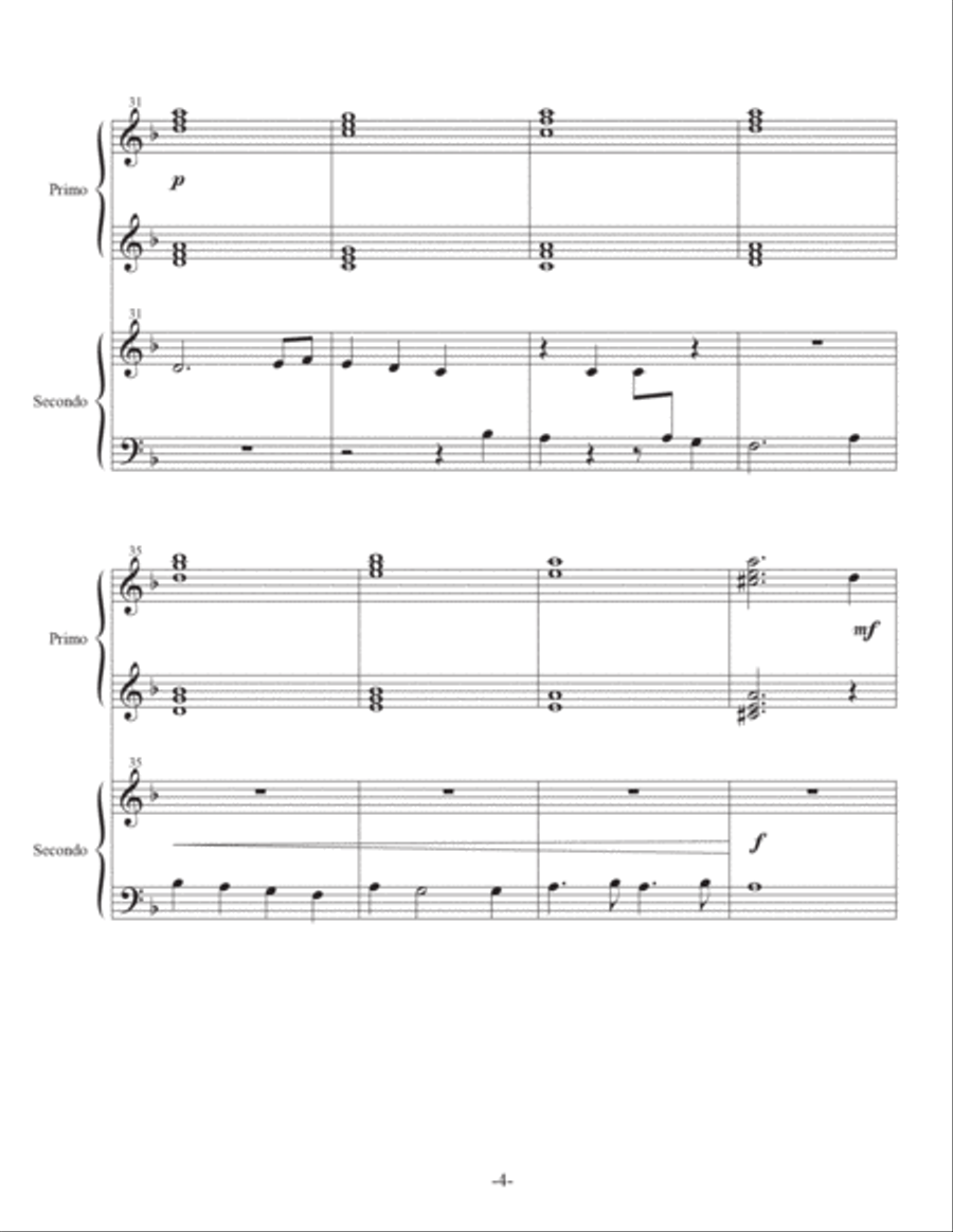 Mary, Did You Know? 1 Piano, 4-Hands scores gallery preview page 4