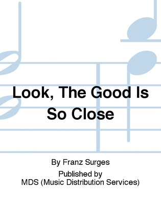 Book cover for Look, the good is so close