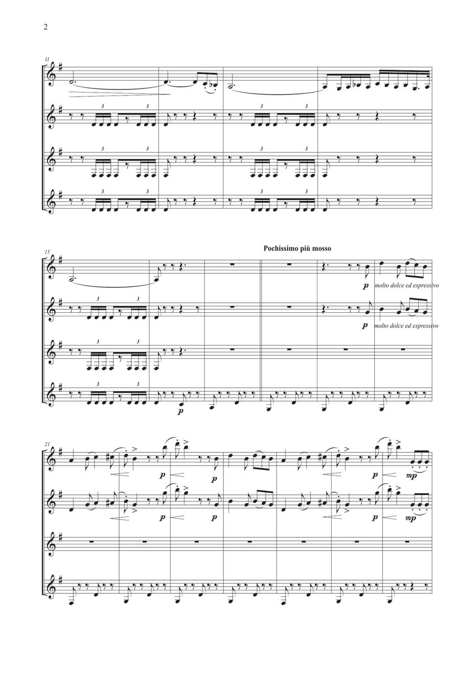 Capriccio Italien for Clarinet Quartet Clarinet Quartet scores gallery preview page 2