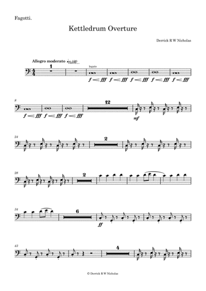 Kettledrum Overture, Opus 2 - Bassoon image number null