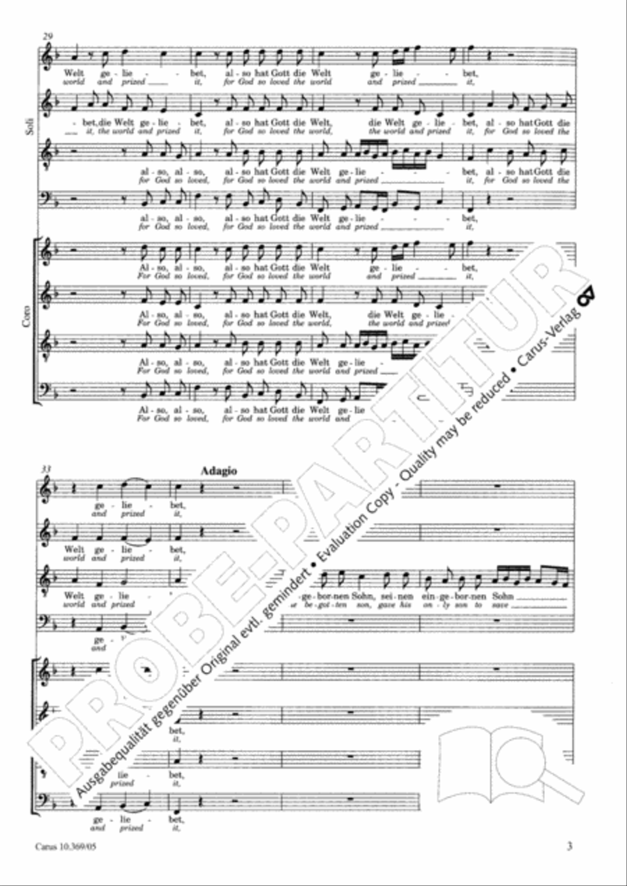 So greatly God esteemed the world (Also hat Gott die Welt geliebt) 4-Part scores gallery preview page 4