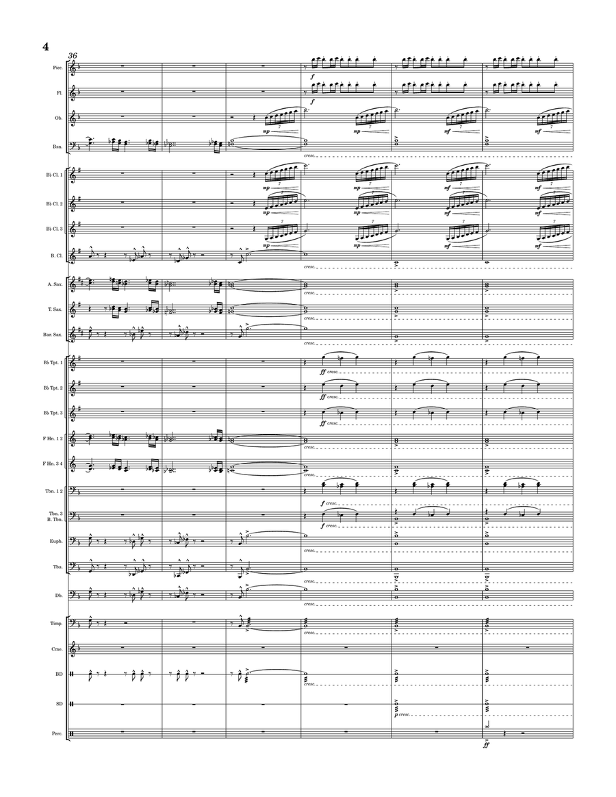 Sonata in F Major Concert Band scores gallery preview page 4