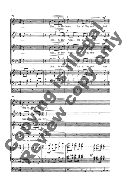 Thee Will I Praise (Choral Score) image number null