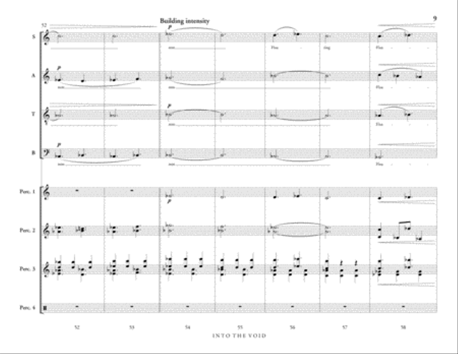 Into the Void (percussion ensemble) Choir scores gallery preview page 10