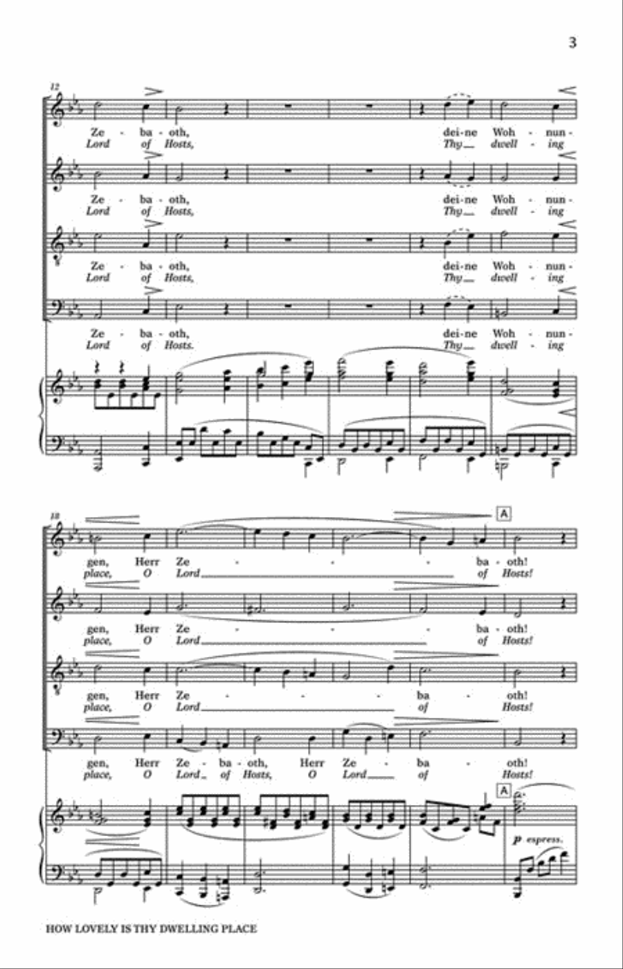 How Lovely Is Thy Dwelling Place 4-Part scores gallery preview page 3