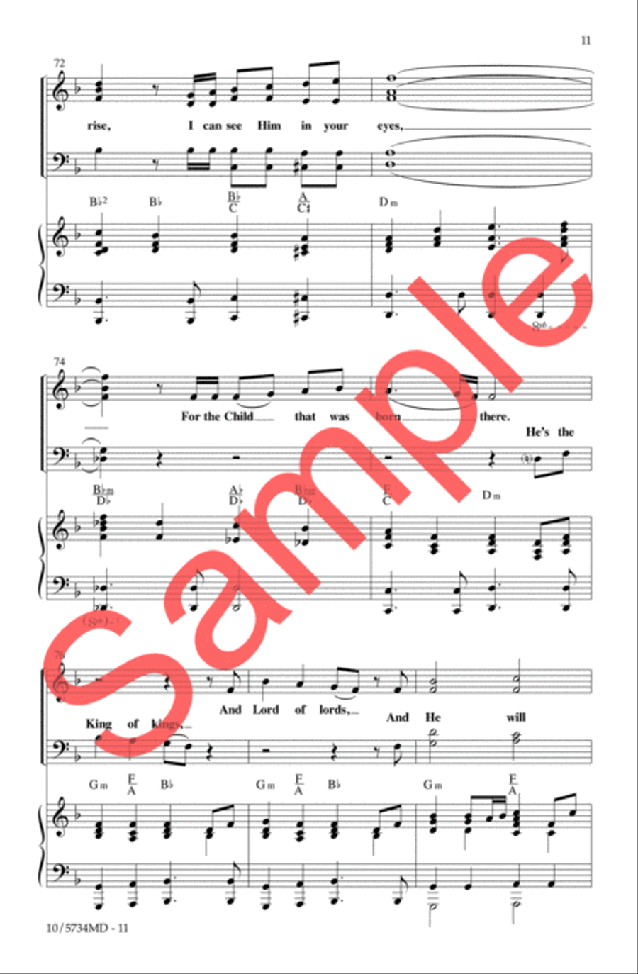 Bethlehem Morning Bethlehem Morning 4-Part scores gallery preview page 10
