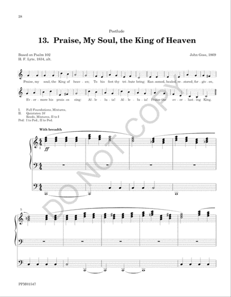 Chorale Voluntaries Based on Hymns Organ Solo scores gallery preview page 32