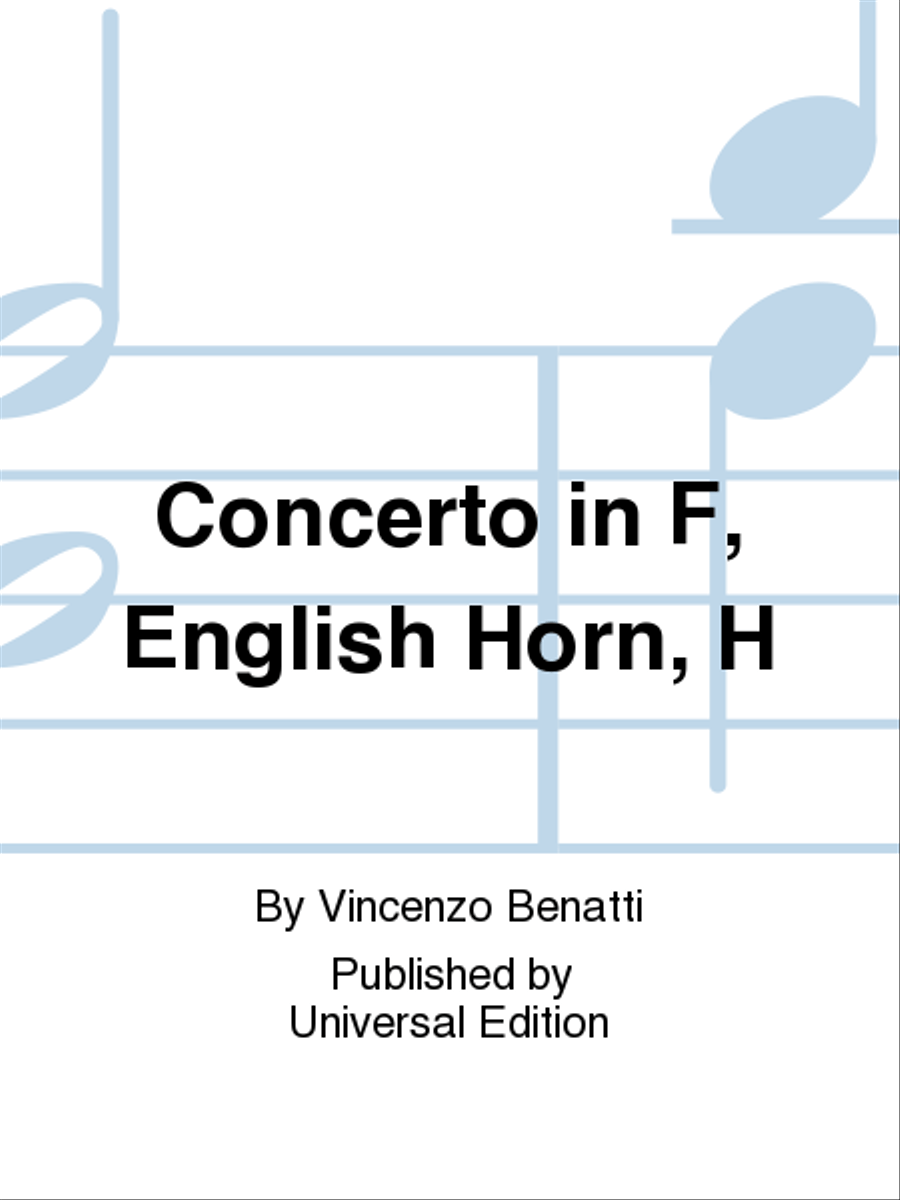 Concerto in F, English Horn, H English Horn scores gallery preview page 1