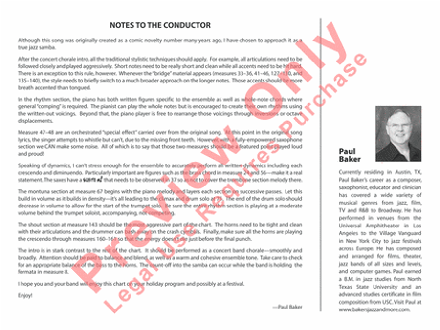 Two Front Teeth Jazz Ensemble scores gallery preview page 3