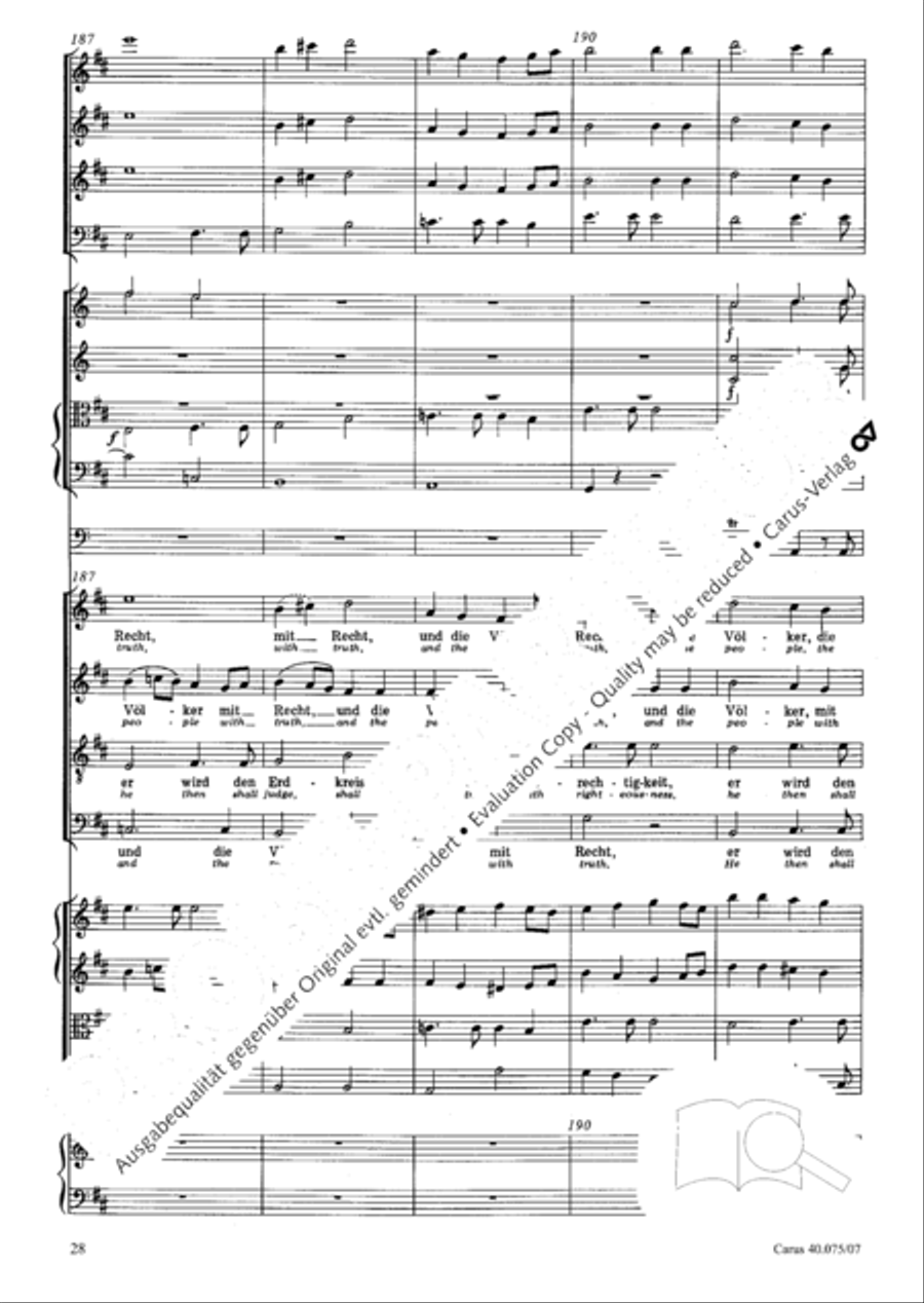 Psalm 98 (Der 98. Psalm) 4-Part scores gallery preview page 39