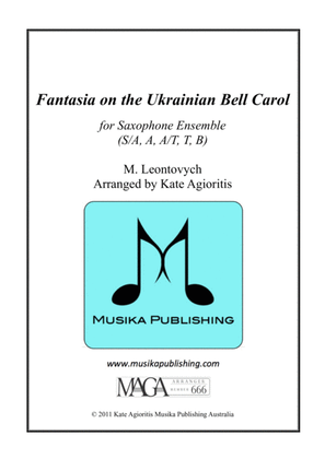 Book cover for Fantasia on the Ukrainian Bell Carol - for Saxophone Ensemble