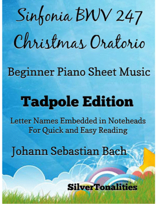 Book cover for Sinfonia Bwv 247 Christmas Oratorio Beginner Piano Sheet Music 2nd Edition