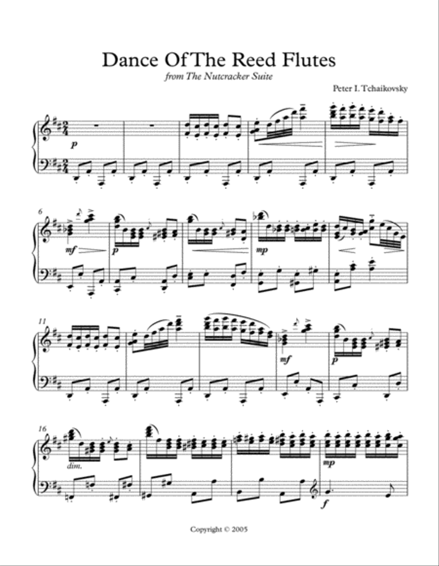 Dance Of The Reed Flutes Piano Solo scores gallery preview page 2