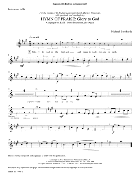 Missa St. Andrew (Downloadable Instrumental Parts)