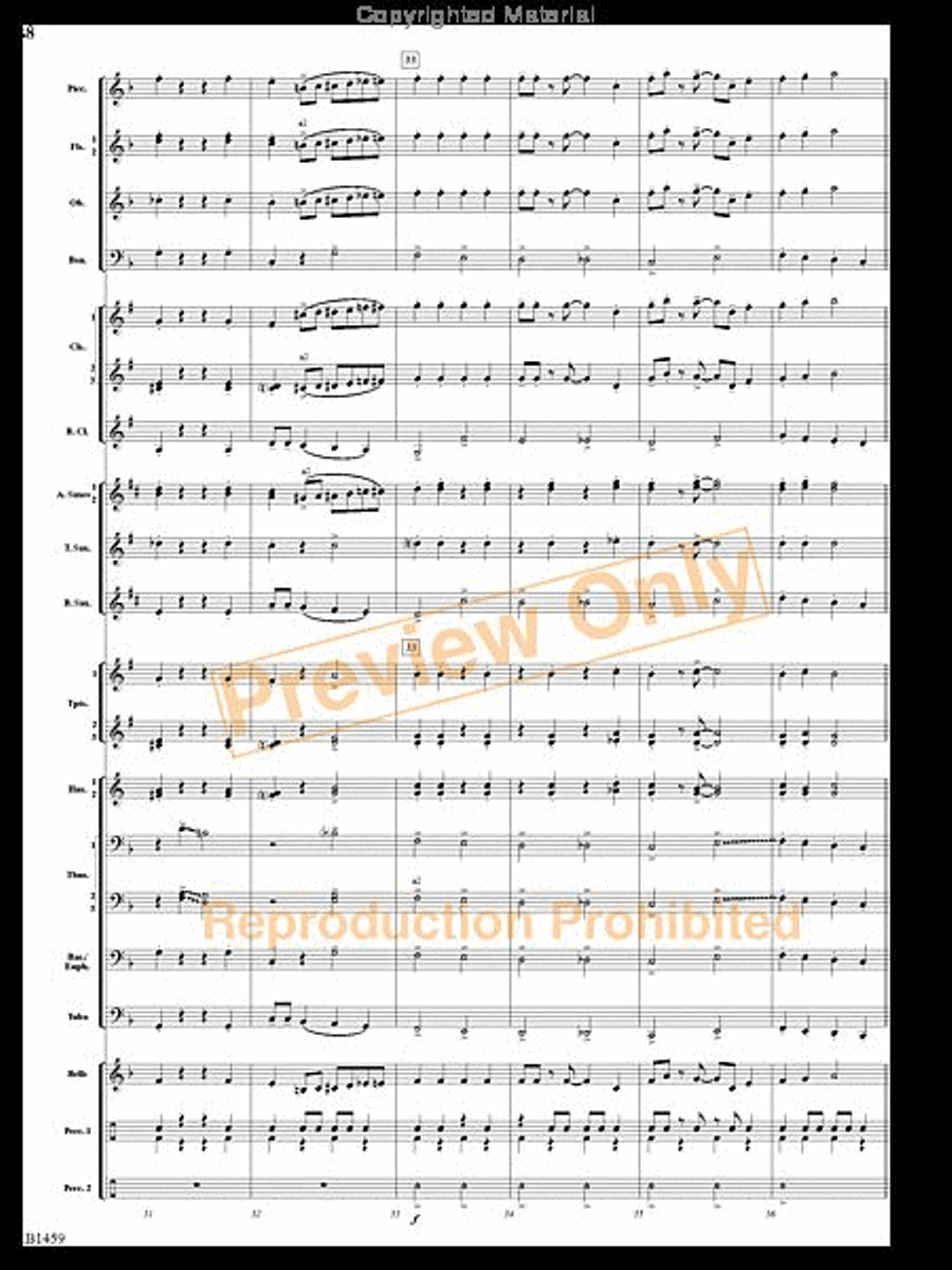 Trombone Tiger Rag Concert Band scores gallery preview page 7