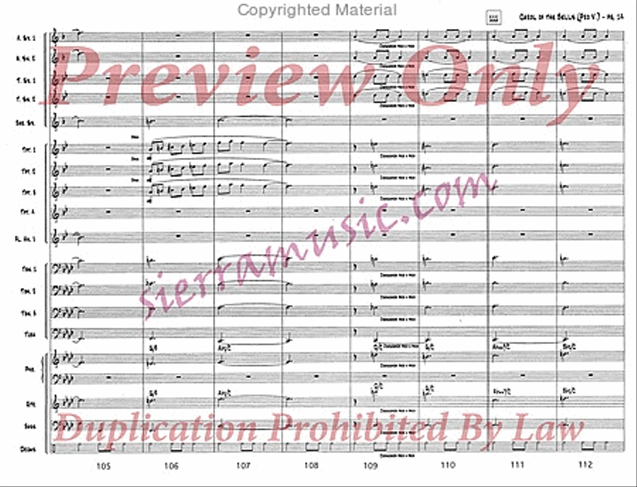 Carol of the Bells (pro) Jazz Ensemble scores gallery preview page 15